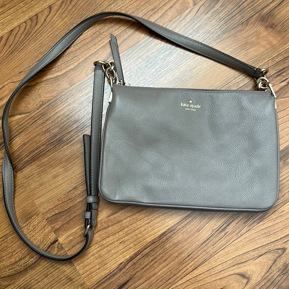 Gray Kate Spade Crossbody Purse